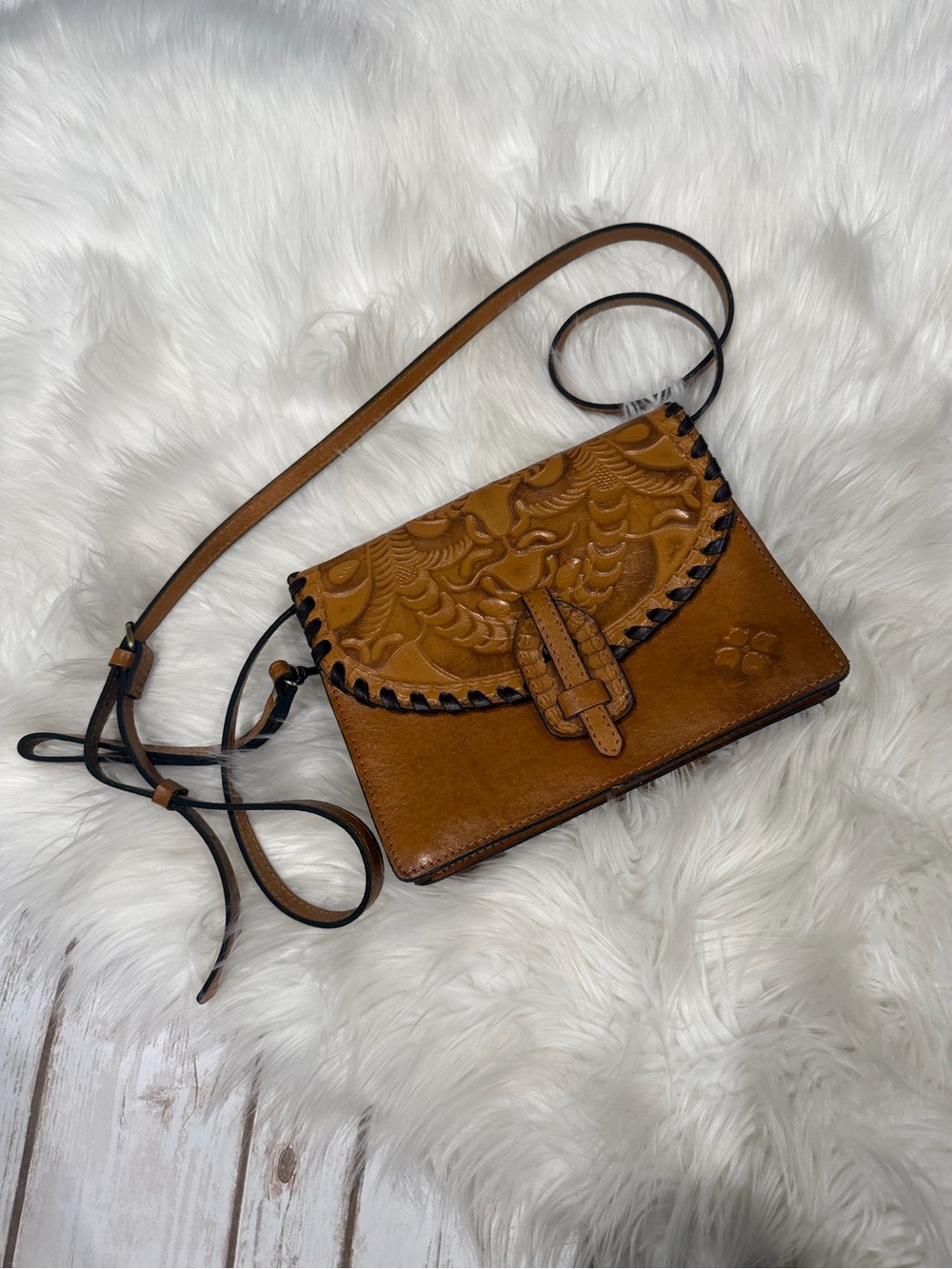 Patricia Nash Lanza Leather Crossbody Bag